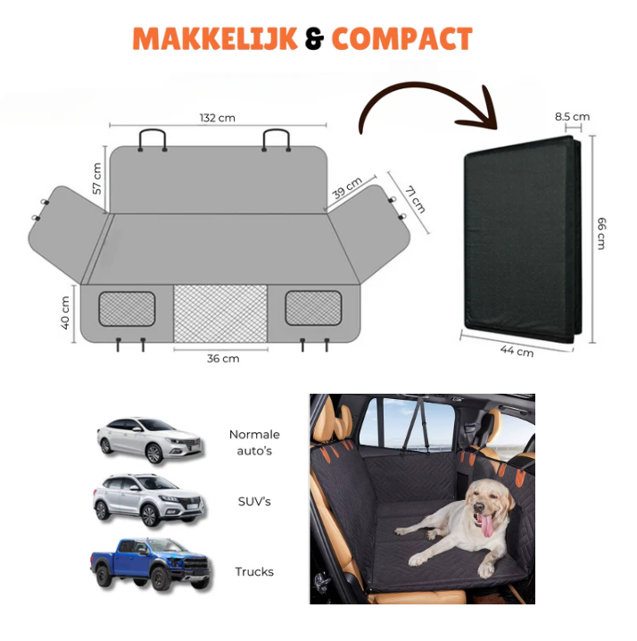 CleanRide Pets Premium | Voor een Schone Achterbank, elke rit weer!